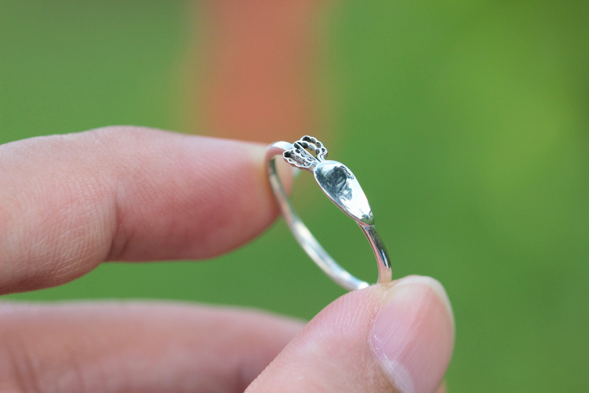 925 silver Radish Ring Beet Ring Vegetable Ring Etsy