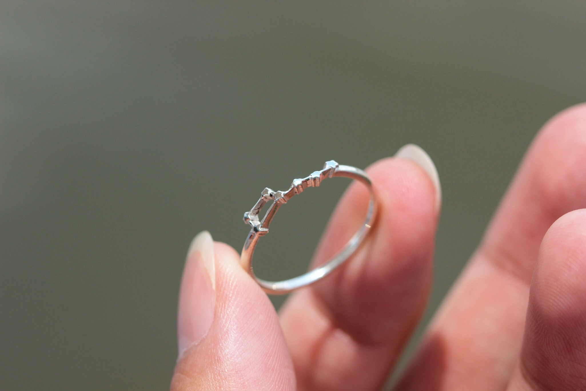 Solid 925 Sterling Silver Star Ring, North Star Ring