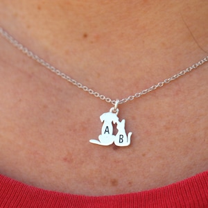 BHPG, colar personalizado em prata 925 para cães e gatos, joias para animais de família, anel para amantes de animais, joias iniciais, joias com letras personalizadas, joias para animais de estimação