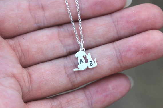 Solid 925 Silver Custom Dog and Cat Necklace family Animal Jewelry