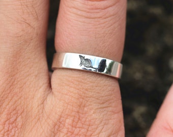 925 Silber Maus Ring: Tier Schmuck, 4,5 mm Band