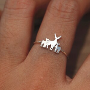 Custom Horse Ring,sterling Silver Family Horse Jewelry,family Jewelry ...