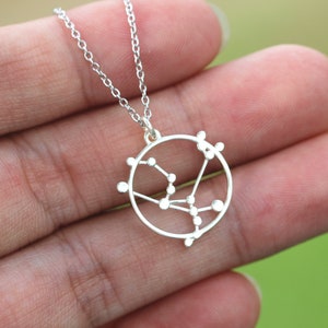 925 Silver Andromeda Constellation Necklace: Dainty Celestial Jewelry