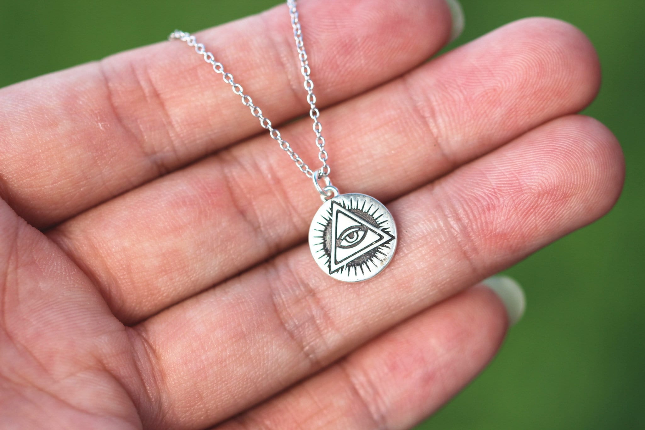 925 Silver All Seeing Eye Necklace eye of God Necklace religion Jewelry the Eye of Providence Jewelry meanfully Jewelry Etsy