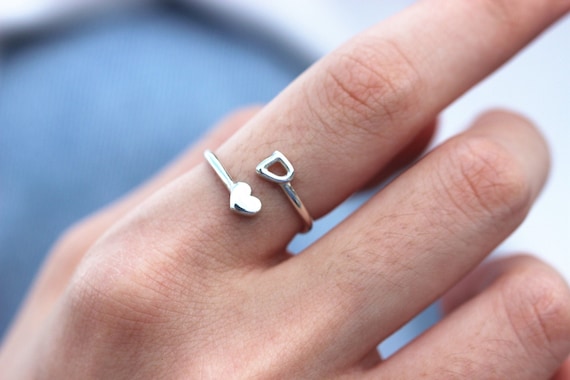 Initials ring silver deals