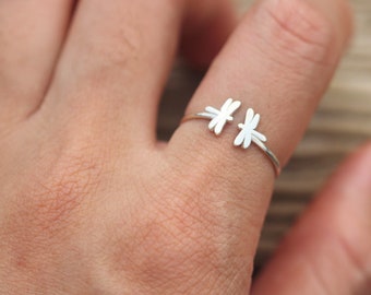 925 silver dragonfly ring,animal dragonfly jewelry