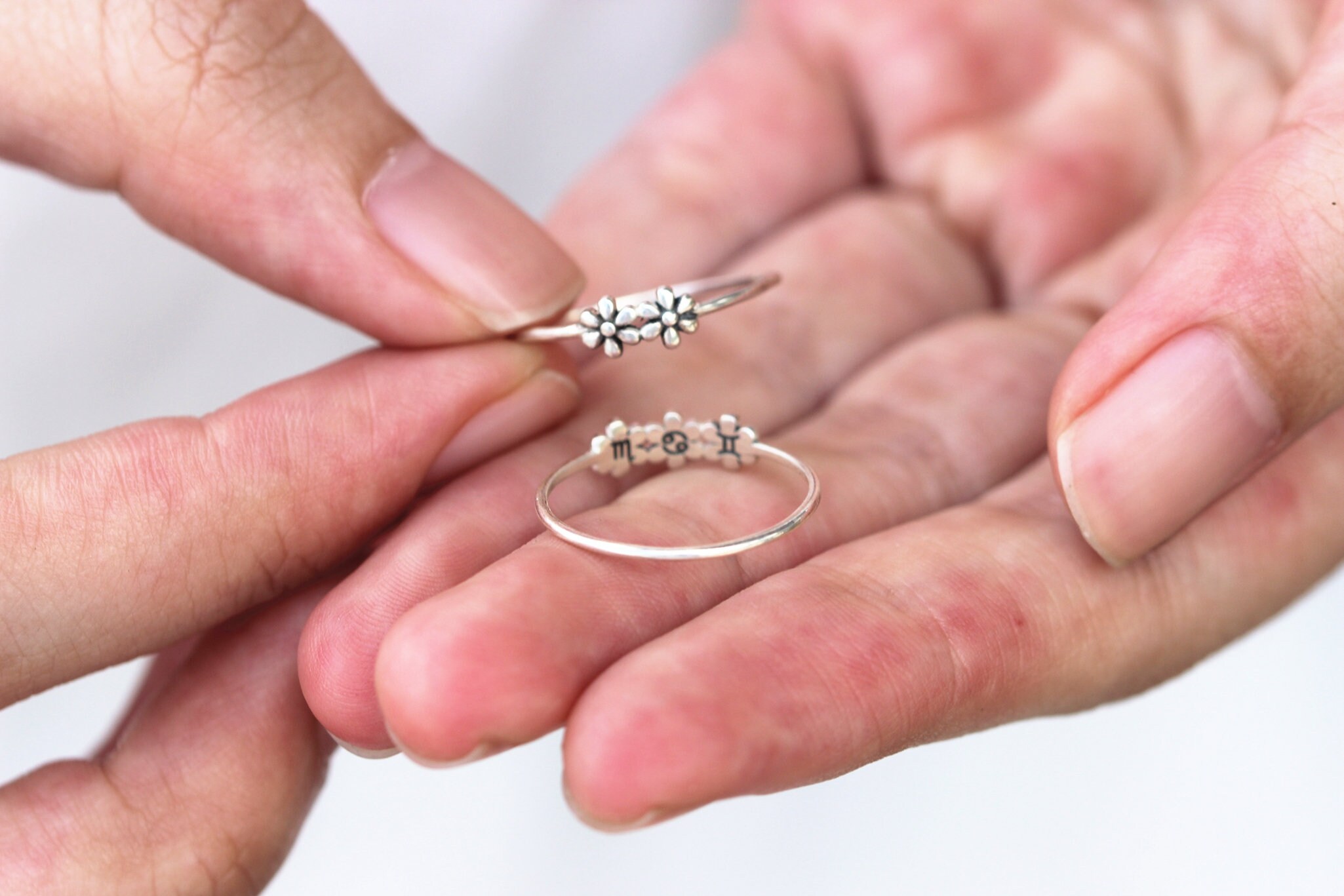 925 Silver Daisy Ringcustom Sunflower Ringpersonalized ...