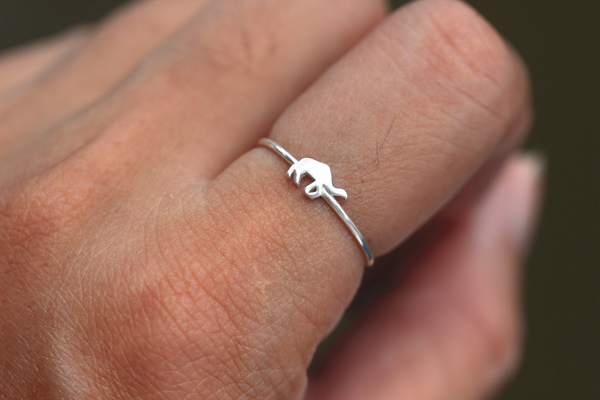 Sterling Silver Camel Ring: Animal Jewelry, Midi Ring - Etsy