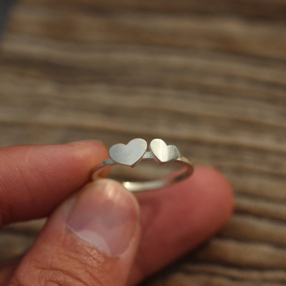 SILVER925 DOUBLE HEART RING/シルバー/リング シルバー ダブル ハート リング / Silver Double Heart Ring