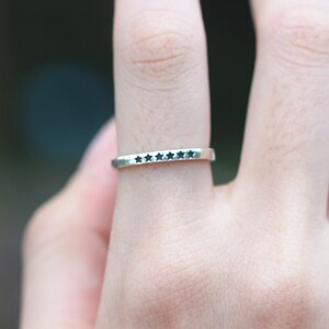 Sterling Silver Custom Minimal Star Ring - Etsy