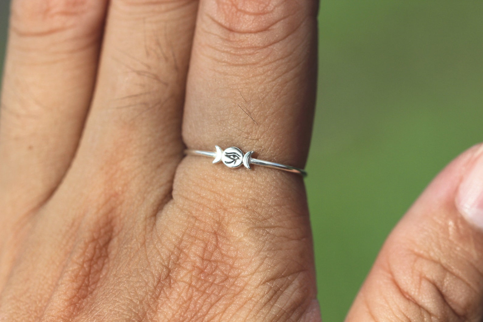 925 sterling silver Eye of Ra ringKey of Life ringEgyptian | Etsy