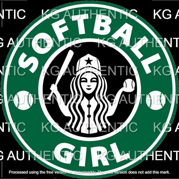 Softball Girl Coffee PNG