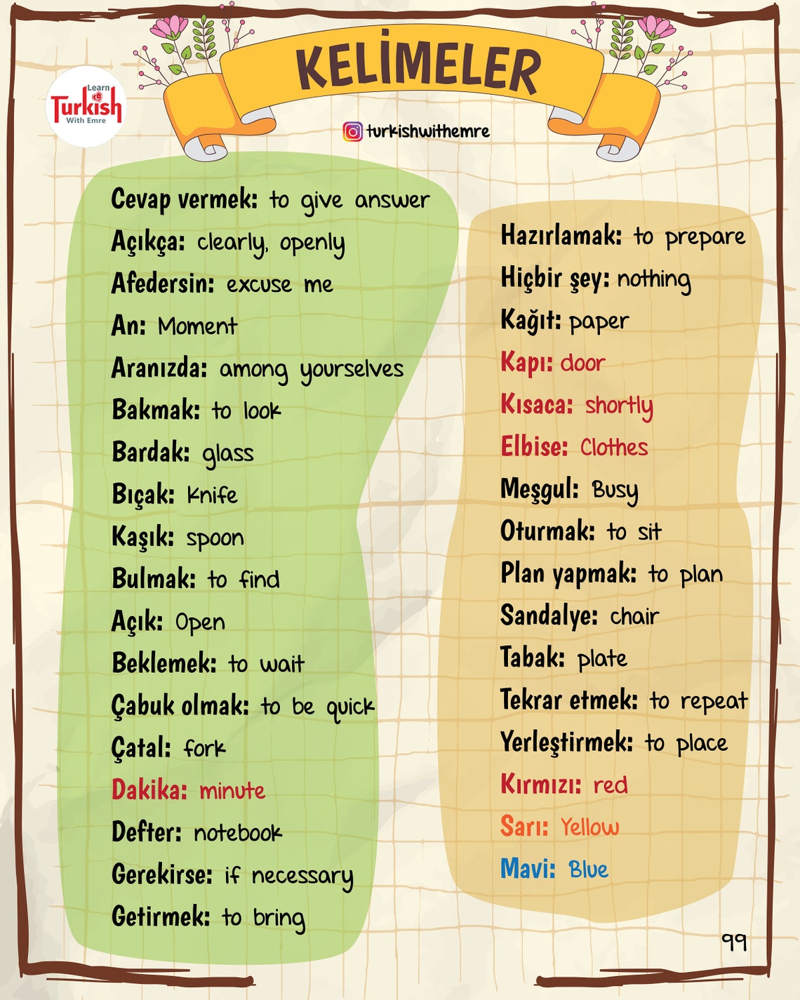 Learn Turkish 3 book series PDF Etsy