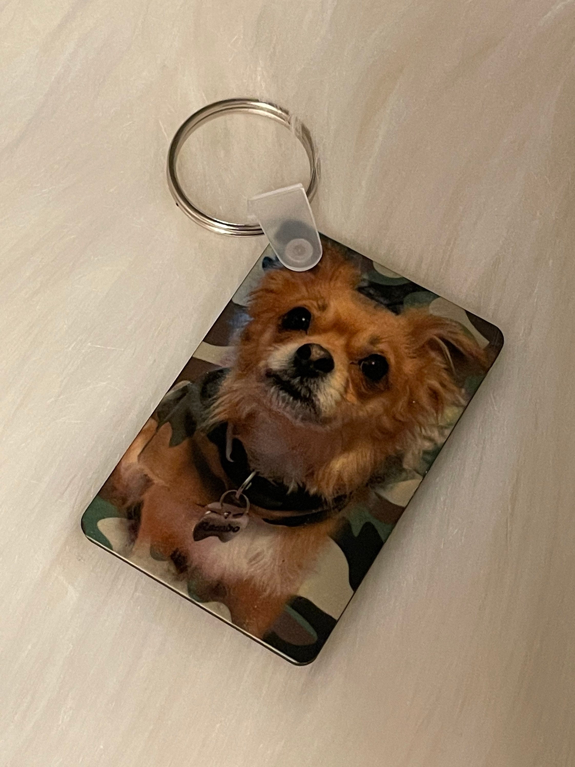 Personalized Pet Keychain Sublimation Keychain Custom Dog Etsy