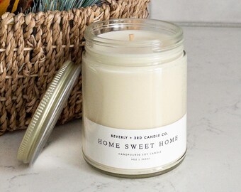 Home Sweet Home 9 oz - Bougie de soja : créez un cadeau