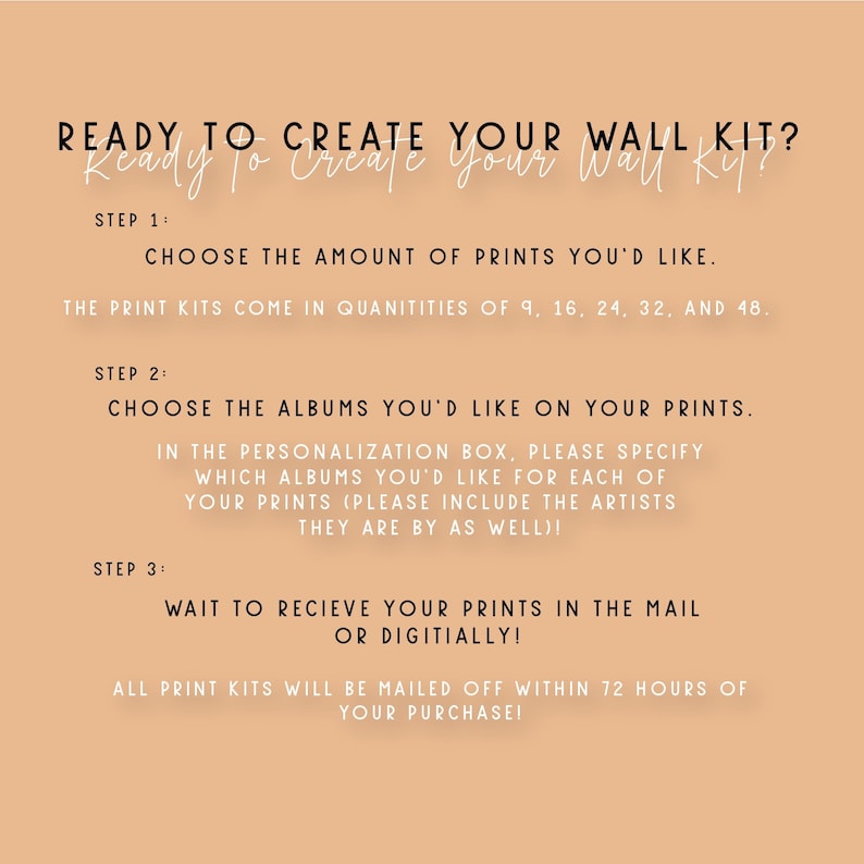 Custom Mini Album Wall Collage Kit Aesthetic Music Poster Etsy UK