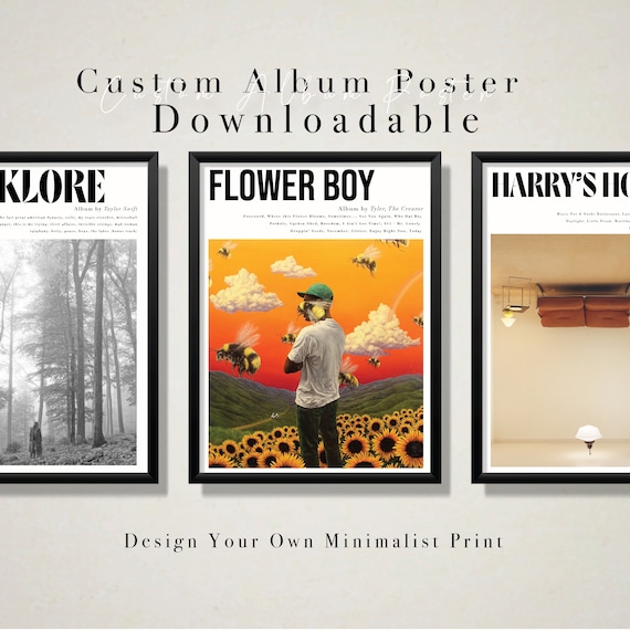 Digital Custom Music Album Wall Poster Downloadable Vintage Etsy