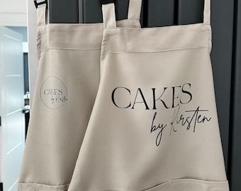 Custom Branded Aprons - 3 Colours Available | Triple pouched front pocket and adjustable buckle on the neck strap | Branded Merchandise