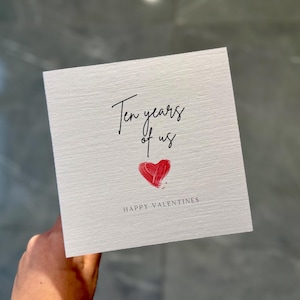 Jubiläumskarte - Jahre von uns | Valentinstag Karte | Jubiläumsgeschenke | Luxus Karte + Umschlag | Hergestellt in Großbritannien