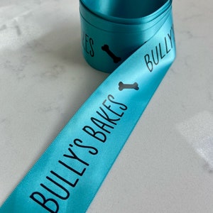 Personalisiertes 38 mm Band | Personalisierte Satinband | Geschenkverpackung | Benutzerdefinierte Farbband | Hochzeit-Band | Personalisierte Schleife
