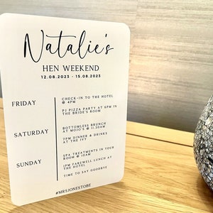 Custom Hen Itineraries | Hen Weekend Itinerary | Hen Do Invitations | Aboard Hen Party | Made in the UK