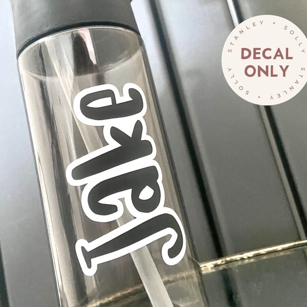Personalised 3D Water Bottle Vinyl Sticker | Name Labels perfect for bottles, lunch boxes & more! | Vinyl Decal Words | Back To School