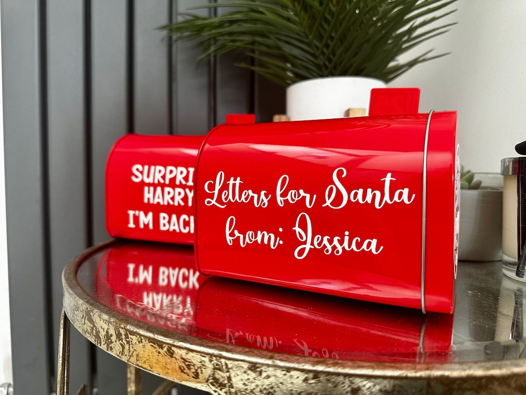 Personalised Christmas Letter to Santa Post Box: Red Novelty Gift - Etsy