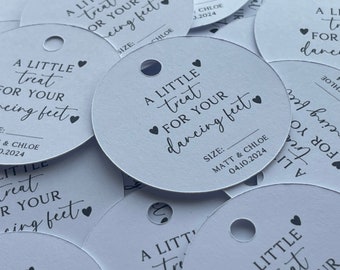 Personalised Wedding Flip Flop Tags: Dancing Feet Treat