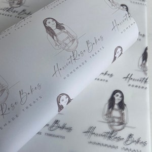A3 Personalised Vellum Paper | Branded Translucent Vellum Sheets | Business Packaging | Small Business | Your Logo