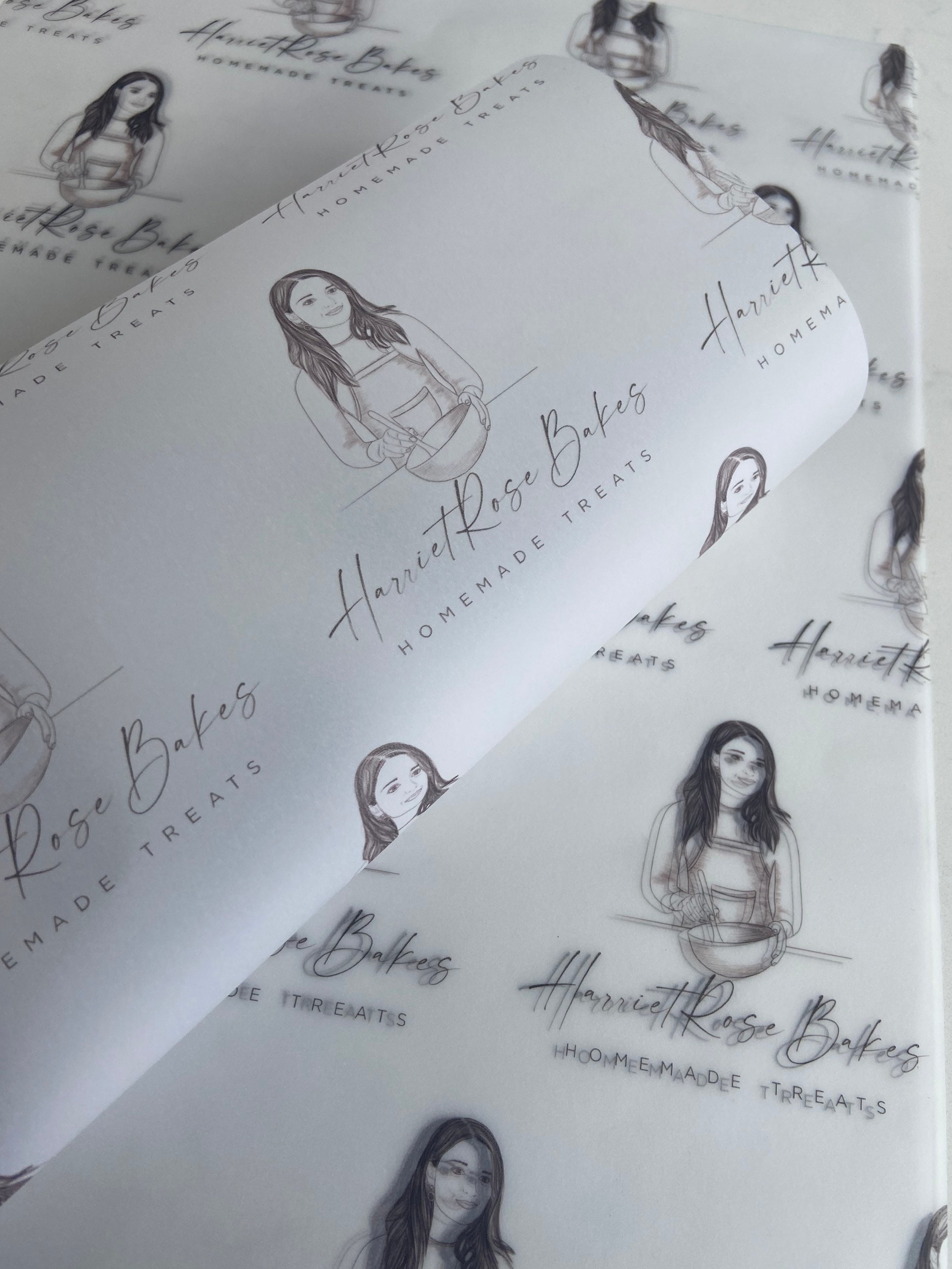 A5 Personalised Vellum Paper Branded Translucent Vellum Sheets Business  Packaging Small Business Your Logo 