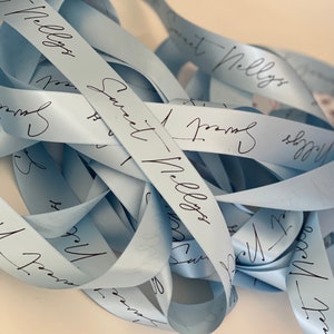 Ruban personnalisé de 25 mm | ruban de satin personnalisé | Emballage cadeau | Ruban personnalisé | Mariage | Ruban personnalisé
