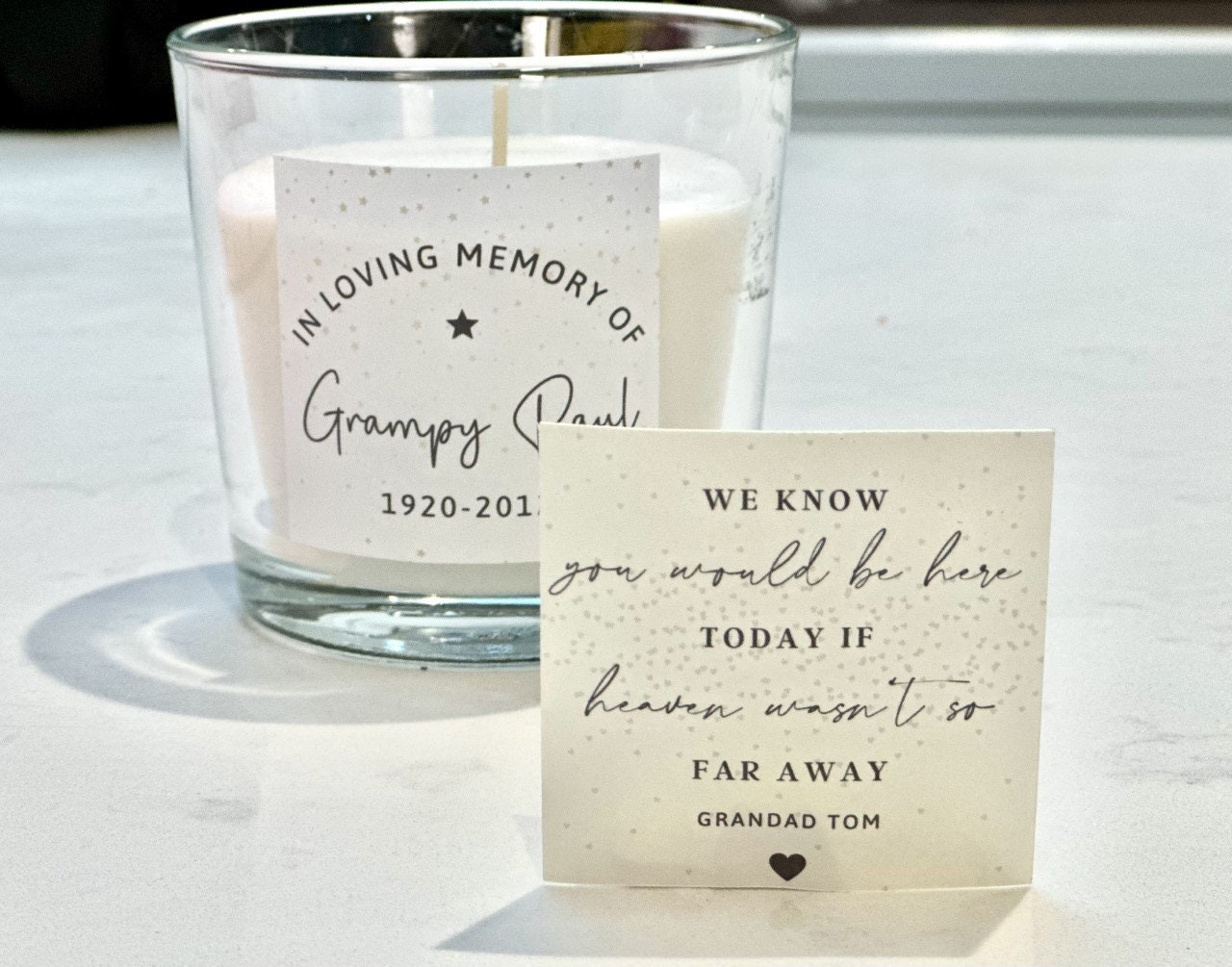 Personalised Custom Adhesive Candle Sticky Labels Coulterville Design 