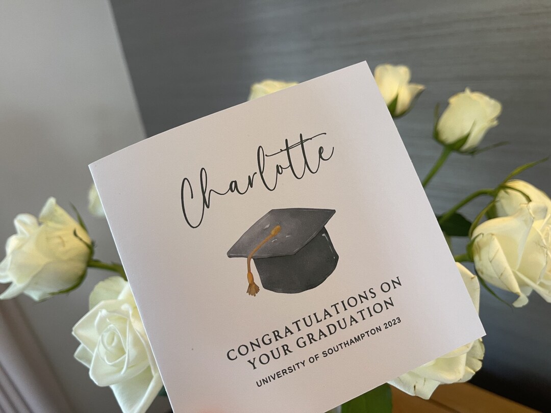 Personalised Graduation Card: Luxury Uni Graduate Card - Etsy