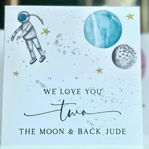 Personalisierte We Love you Geburtstagskarte | Personalisierte Geburtstagskarte | Geburtstagskarte | Luxus Karte + Umschlag | Hergestellt in Großbritannien
