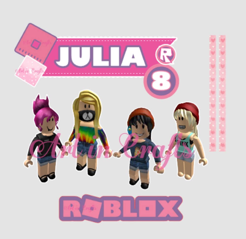 Roblox Cake Topper Personalised With Name & Age / Birthday 