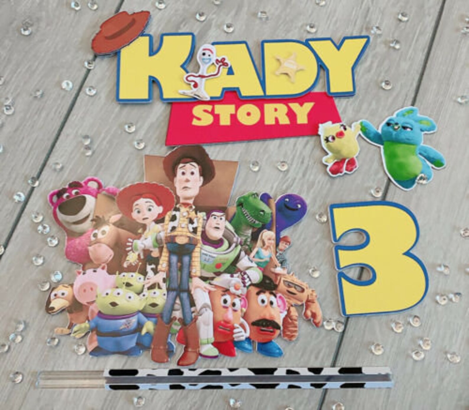 Toy Story 4 Themed Cake Toppers Personalised With Name and Etsy