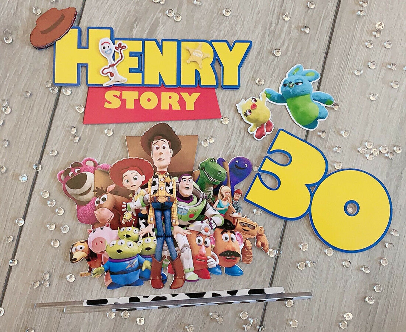 Toy Story 4 Themed Cake Toppers Personalised With Name and Etsy