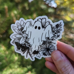 CLEARANCE Ghost Sticker | Ghost Sketch Sticker | Cute Spooky Halloween Sticker