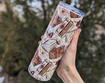 Book Tumbler | Book Lover Tumbler | Reader Mug | Fall Bookish Tumbler