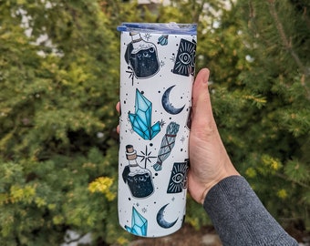 Witchy Gifts | Witchy Things | Witch Cup | Witch Tumbler | Crystals and Sage | Travel Cup