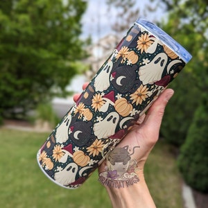 Mushroom Tumbler | Cottagecore Tumbler | Ghost Tumbler | Fall Cup