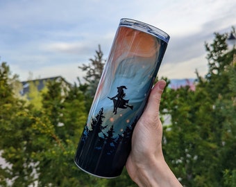 Northern Lights Tumbler | Witchy Tumbler | Witchy Cup | Halloween Tumbler