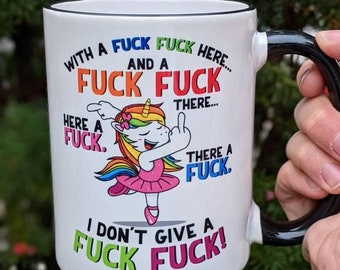 Funny Coffee Mug Gift | Unicorn F*ck Mug | Gift for Her | Personalized Mug