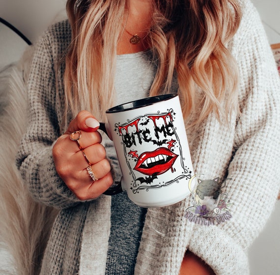Bite Me Vampire Cup | Spooky Mug | Halloween Personalized Mug