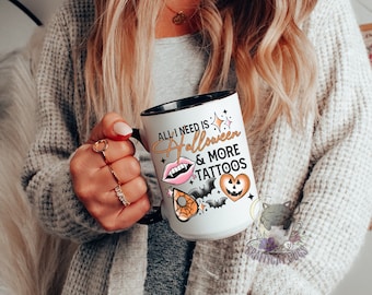 Halloween and Tattoos Coffee Mug | Spooky Mug