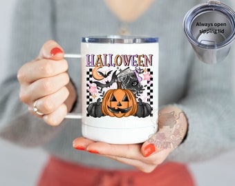 Halloween Pumpkin Mug | Spooky Mug | Pink and Purple Halloween