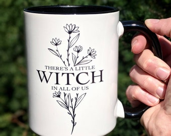 Travel Mug | Witchy Gifts | Witchy Coffee Mug | There's a Little Witch In All of Us | Witch Mug | Personalized Gifts