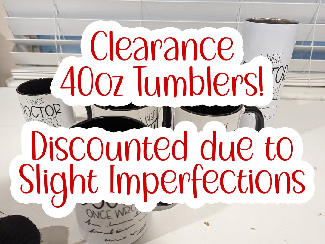 CLEARANCE 40oz Tumbler With Handle Slight Imperfections Tumblers Oops