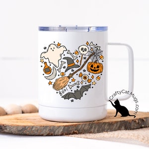 Halloween Coffee Mug | Ghost Mug | Halloween Things Heart