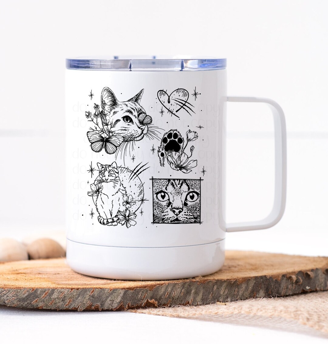 Cat Travel Mug Cute Cat Cup Personalized Gifts Cat Mug Etsy